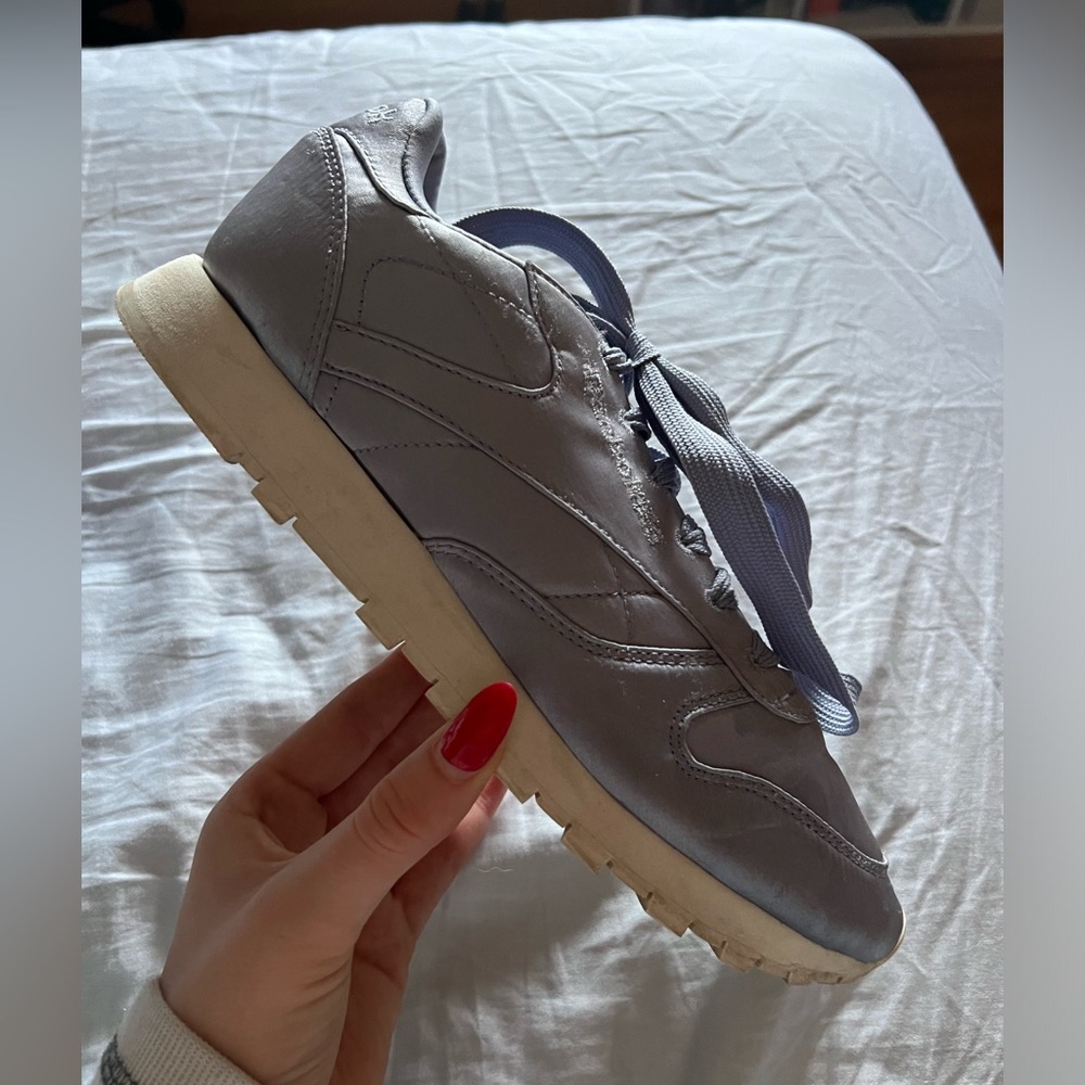 Reebok Baby Blue Satin Sneakers - 8.5W - Picture 1 of 3